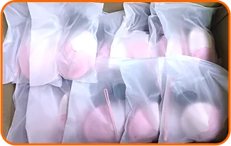 custom silicone products in production line
