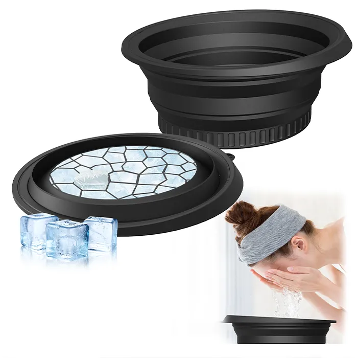 Multi Functional Silicone lce Water BowlCollapsible Cold Therapy Facial BasinSkincare lce Facial Cleaning Tool5
