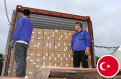 Container fully loaded with silicone products for Turkey