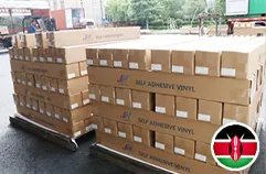 Palletized silicone product boxes for Kenya