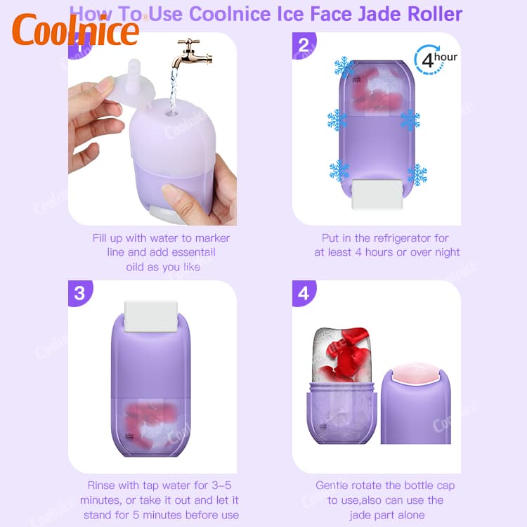 How to use Coolnice medium-size silicone ice roller in 4 easy steps