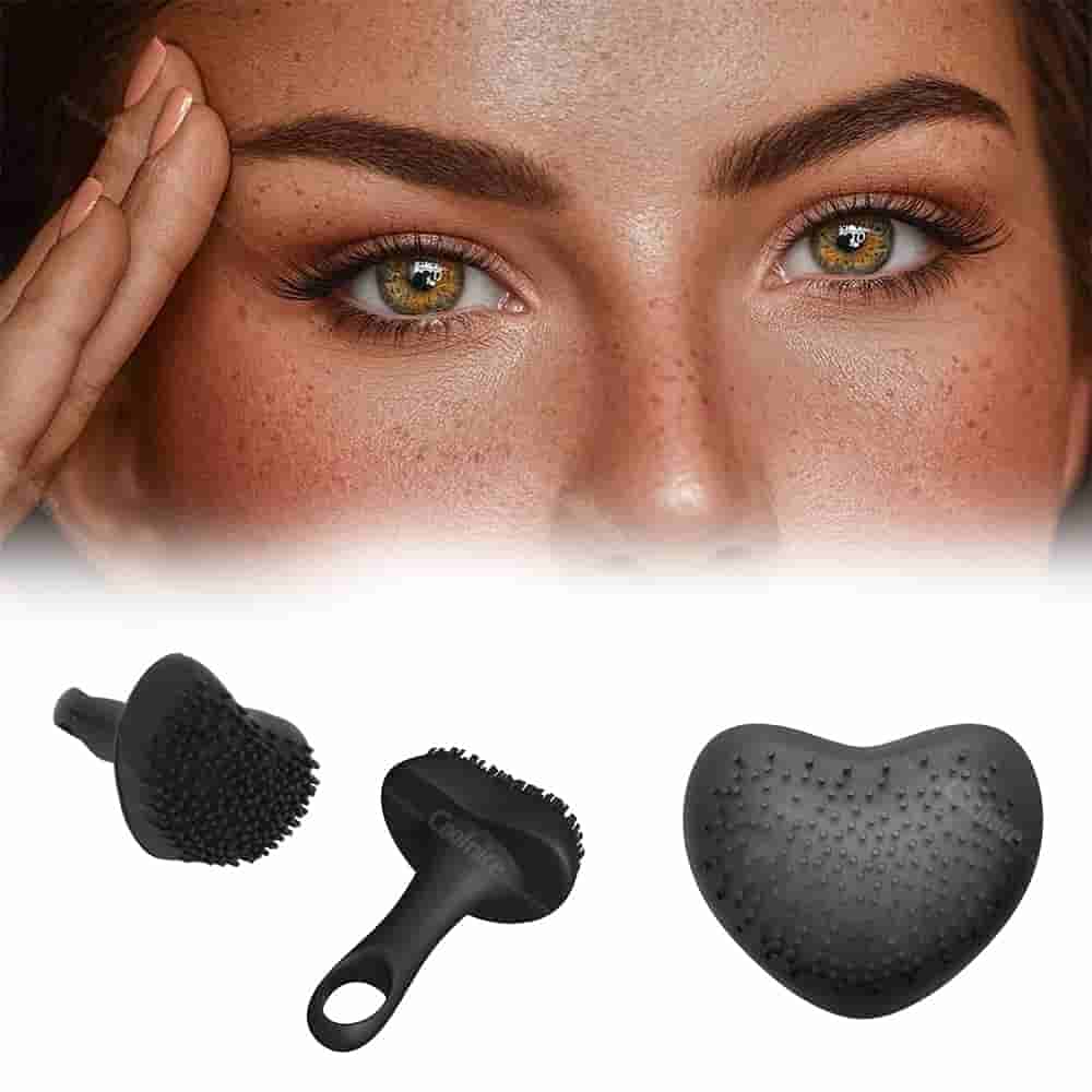 Silicone freckle stamp tool set with heart and oval shapes