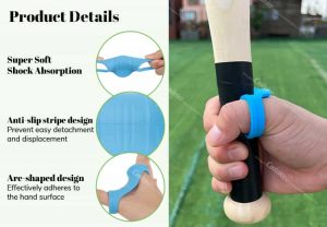 Close-up of silicone baseball thumb guard showing material texture and ergonomic design features