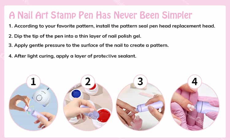 How to Use Silicone Nail Art Stamp Pen - 4-Step Guide