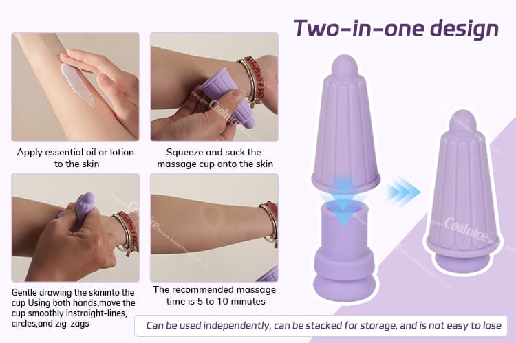 How to use silicone two-in-one facial cupping tools