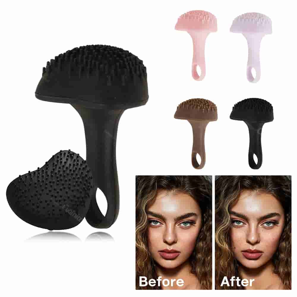 Silicone freckle stamp set with before-and-after results