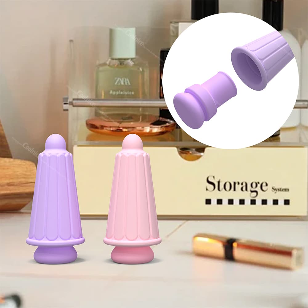 Purple and Pink Silicone Ice Cups with Removable Inner Core