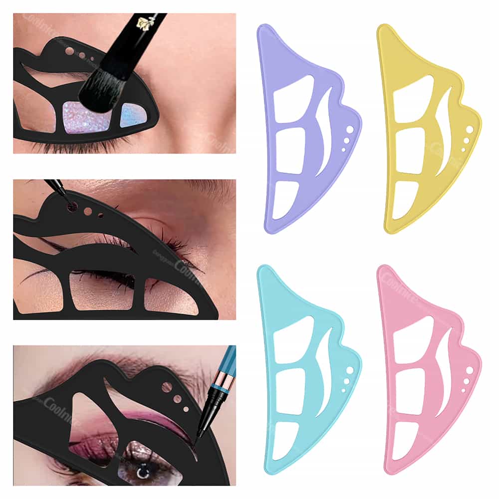Silicone Eyeliner and Eyeshadow Guide Tool in Multi Colors – Assists with Precise Eye Makeup Application