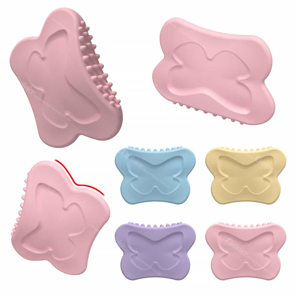 Silicone Butterfly Gua Sha Massagers in Different Colors