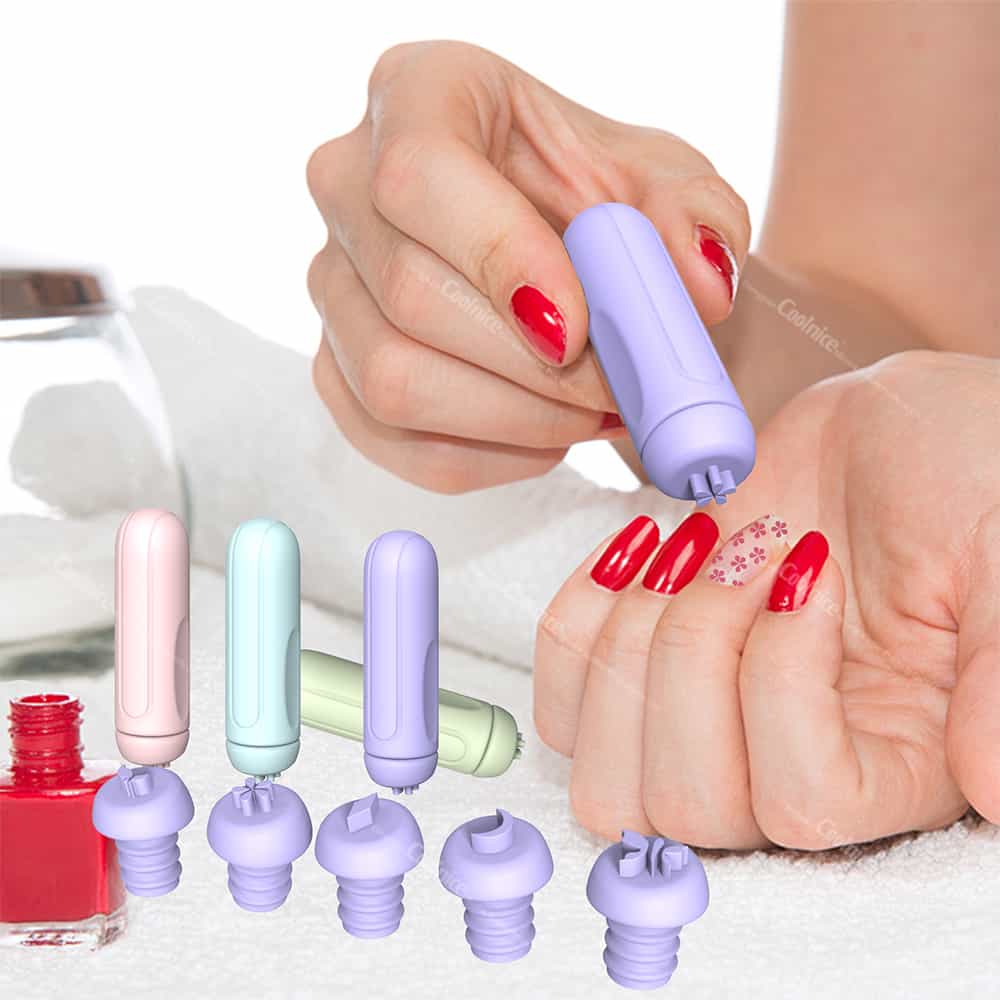 Silicone Nail Stamper Printing Floral Patterns on Hand
