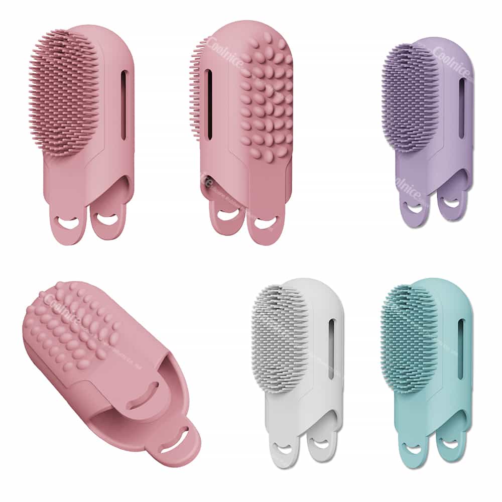 Silicone Finger Brushes in Pink, Purple, White, and Blue – Multiple Textures for Effective Facial Cleansing