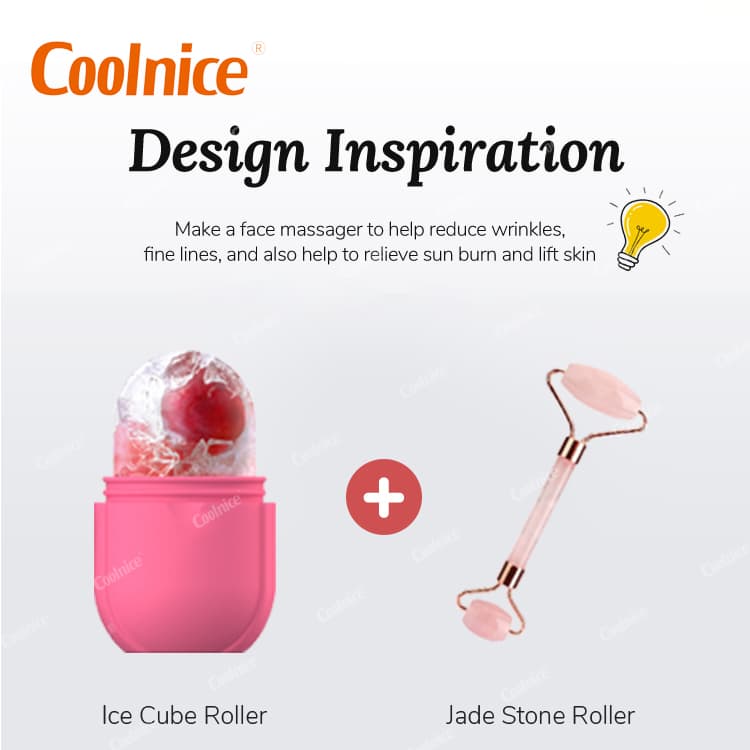 Design inspiration for silicone ice roller and jade stone face massager
