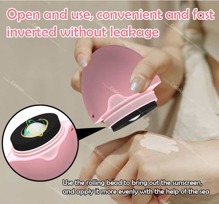 How to use Coolnice silicone sunscreen applicator: open and use without leakage, with a rolling bead for even application