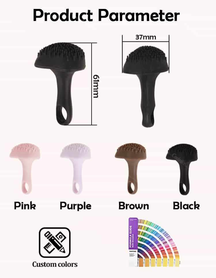 Freckle pattern silicone brush with size and color options