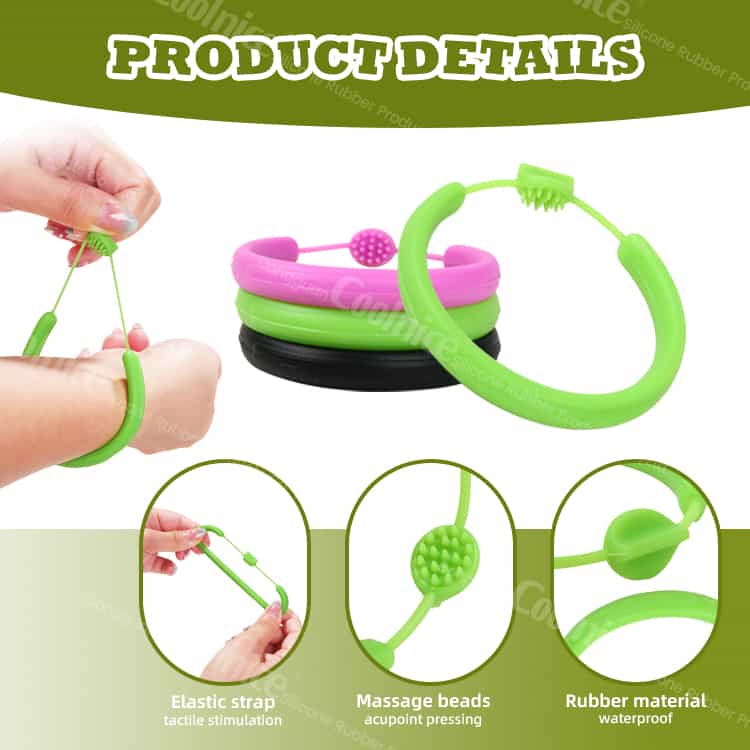 Silicone Stress Relief Bracelet Product Details