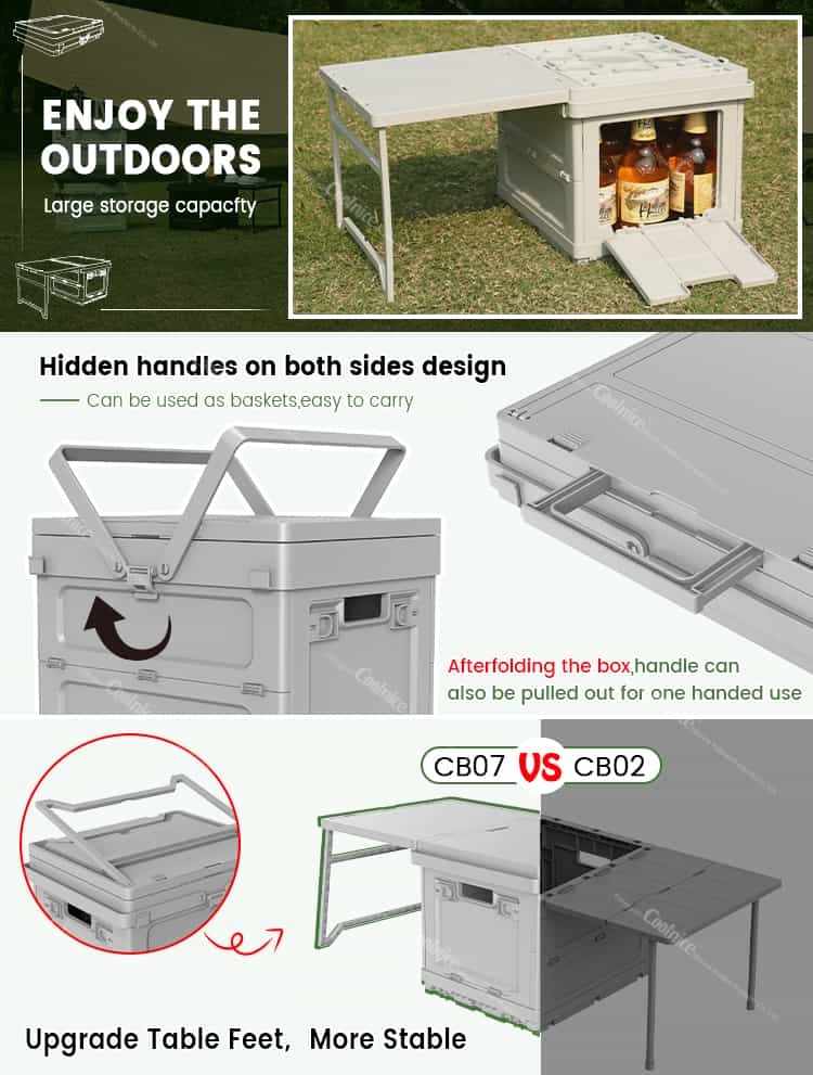 Camping Storage Box with Side Handles
