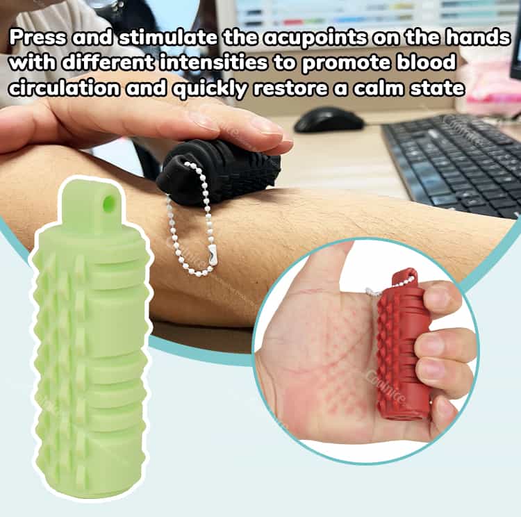 Multi-color silicone decompression keychain