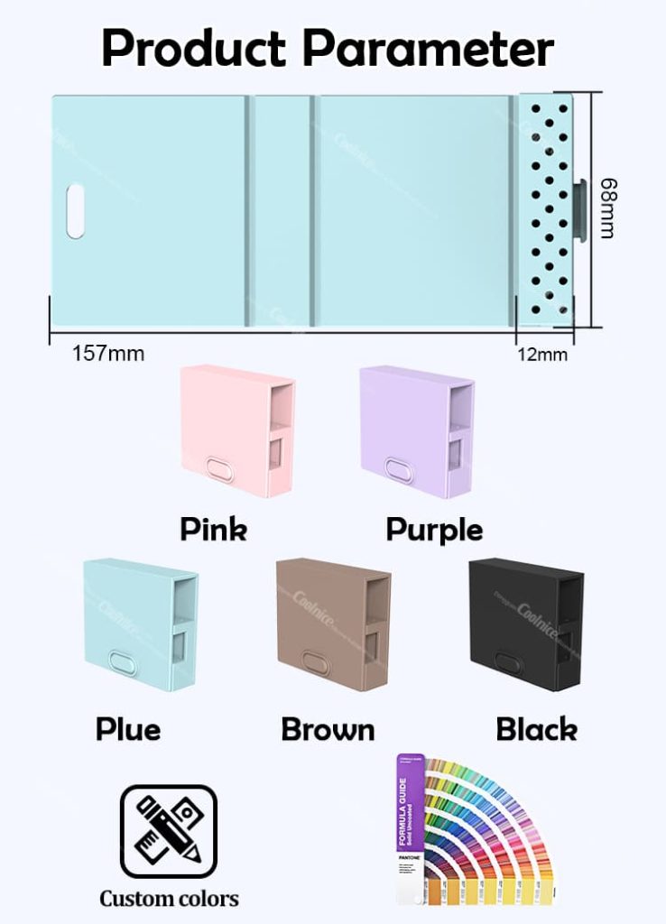Nail Drill Organizer Bag Dimensions and Color Options