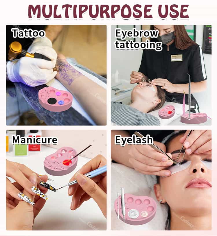 Silicone Nail Art Decoration Palette for Glitter and Beads
