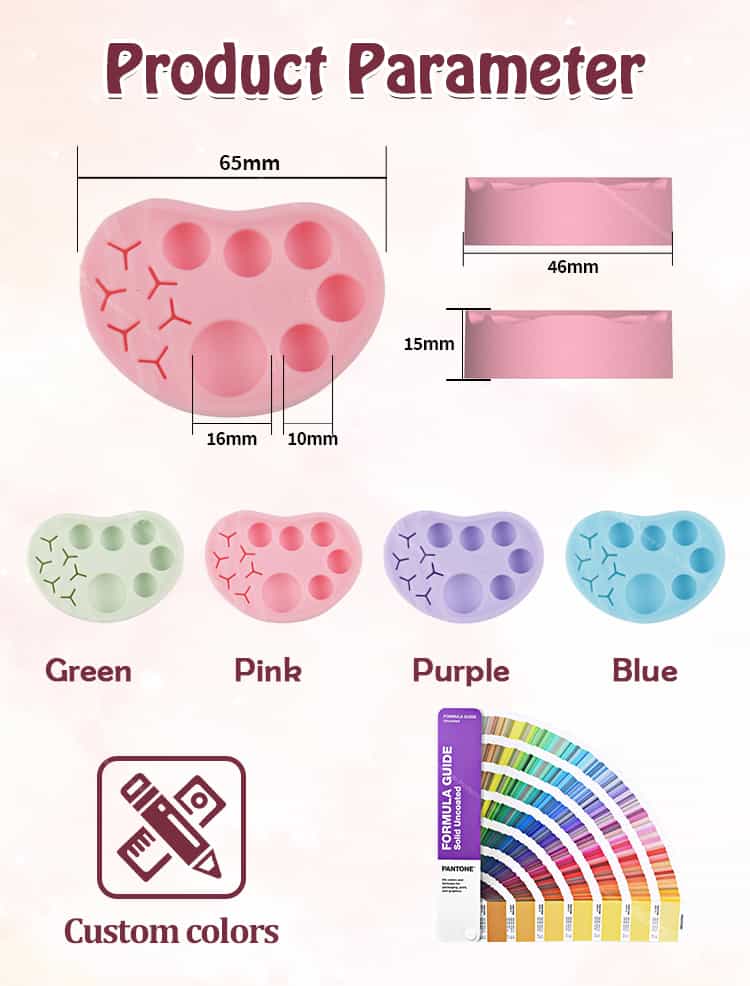 Multi-Purpose Silicone Palette for Tattoo, Eyelash, and Nail Art