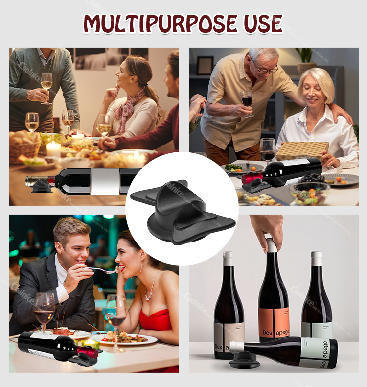 Multipurpose silicone wine rack used in dining and family gatherings