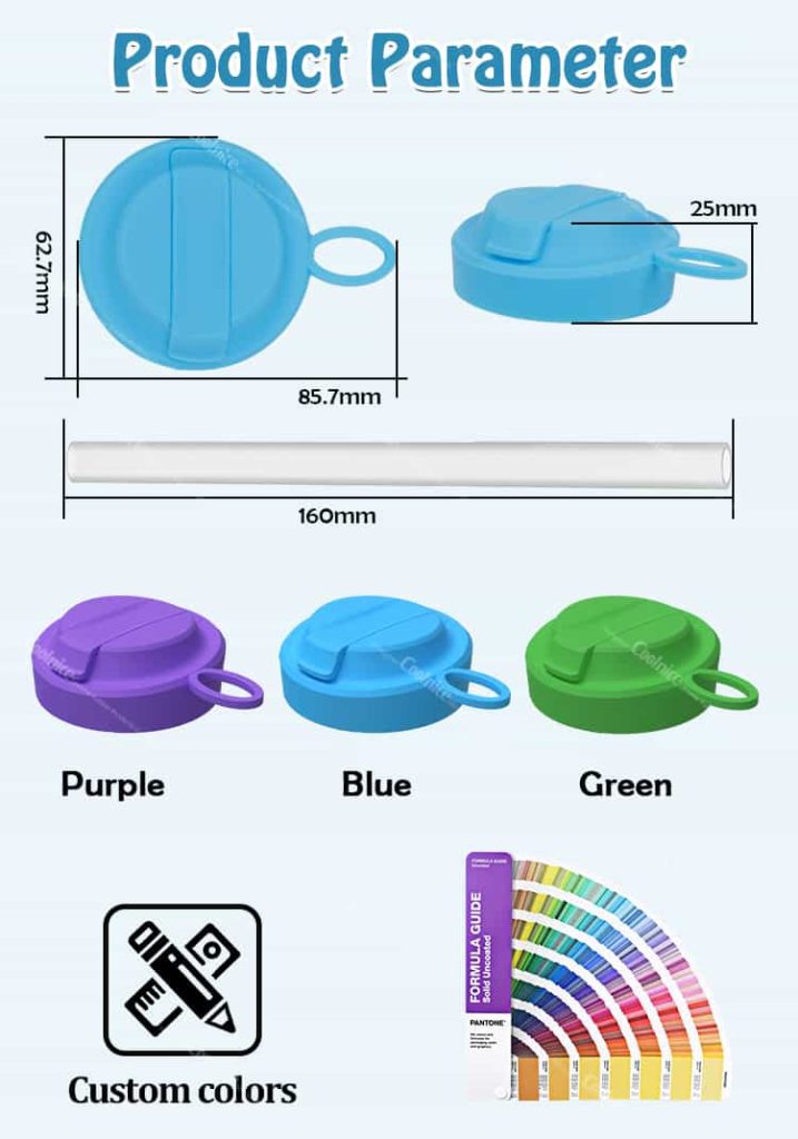 Soda can lid dimensions (62.7x85.7x25mm) and color options