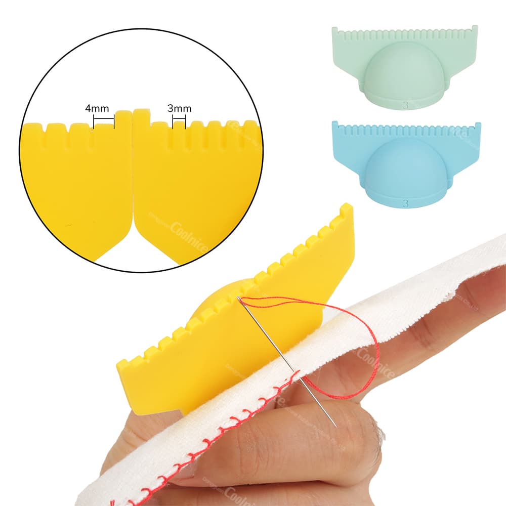 Sewing ruler template with colorful markings for easy stitching, designed for hand sewing and embroidery.
