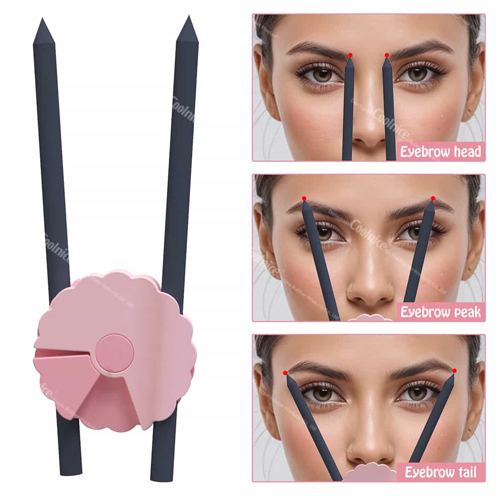 Adjustable brow compass with rotating dial, angle scale, and interchangeable pencil holder.