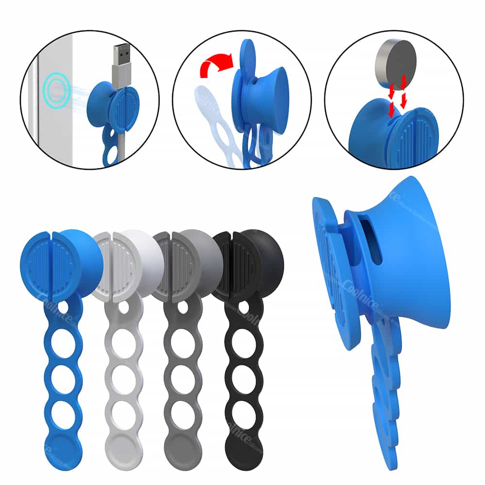 Silicone Magnetic Cable Organizer Clip