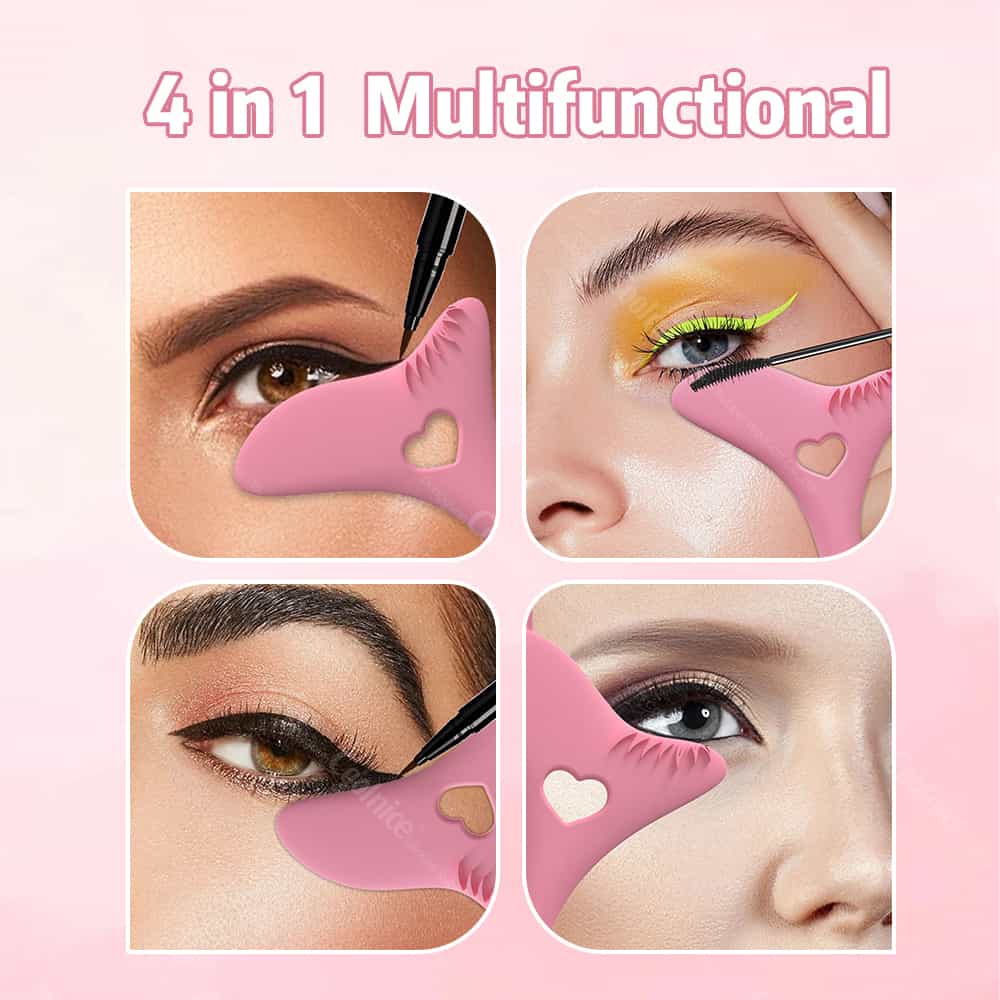 4 in 1 multifunctional silicone eyeliner stencil for makeup.