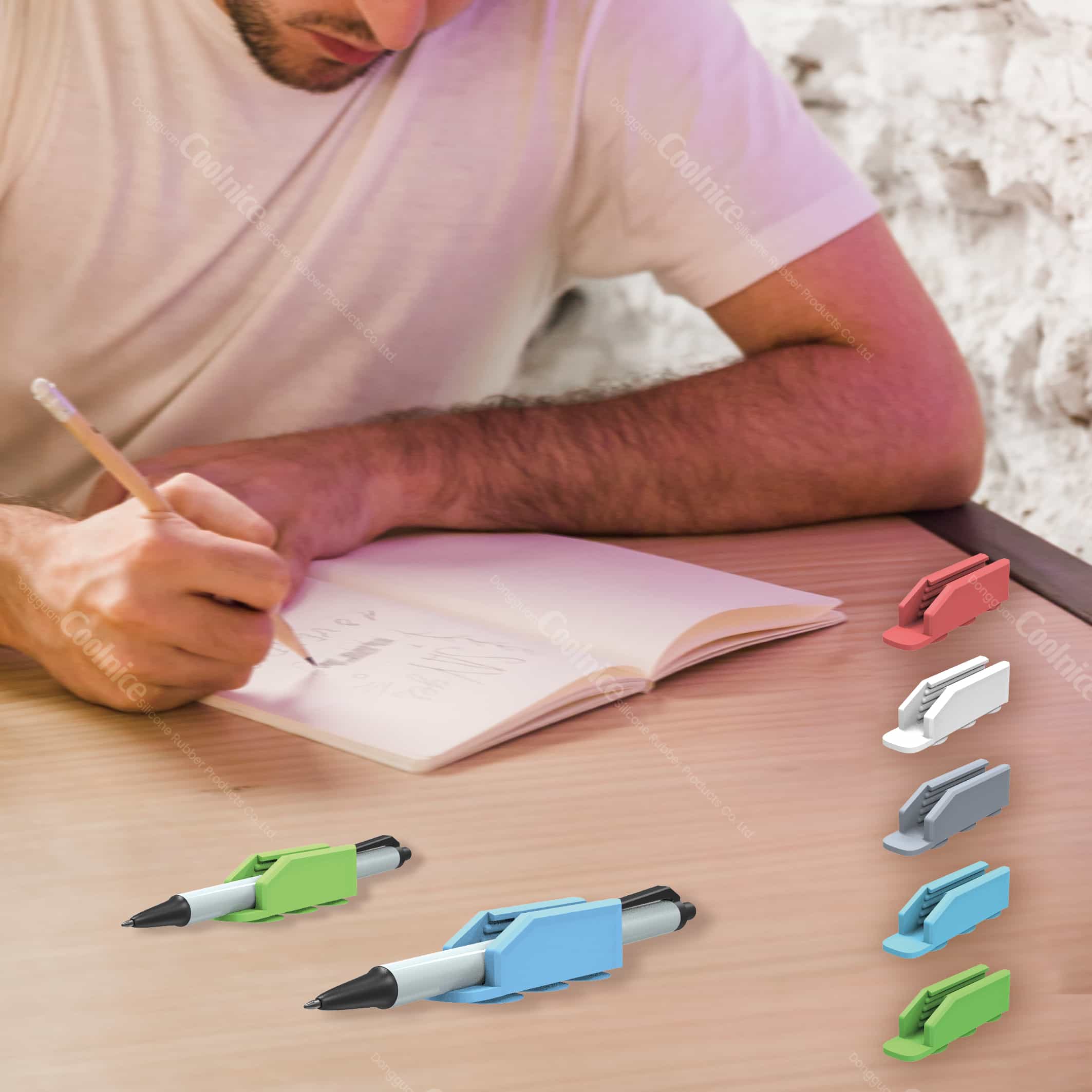 Silicone suction pen holder for desks and study use