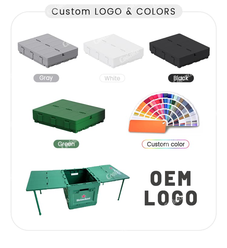 Custom color and logo options for camping box