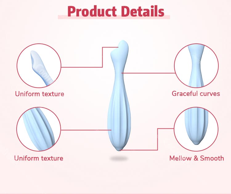 Blue silicone facial roller showing product texture and details
