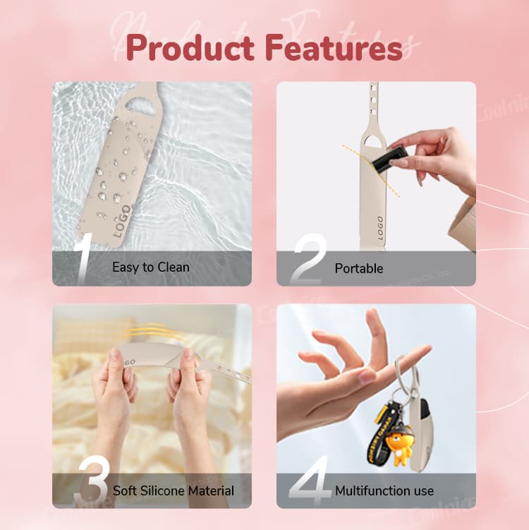 Silicone lipstick case features including waterproof, portable, and multifunction use