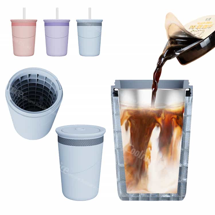 Colorful Silicone Ice Cup with Stainless Steel Liner