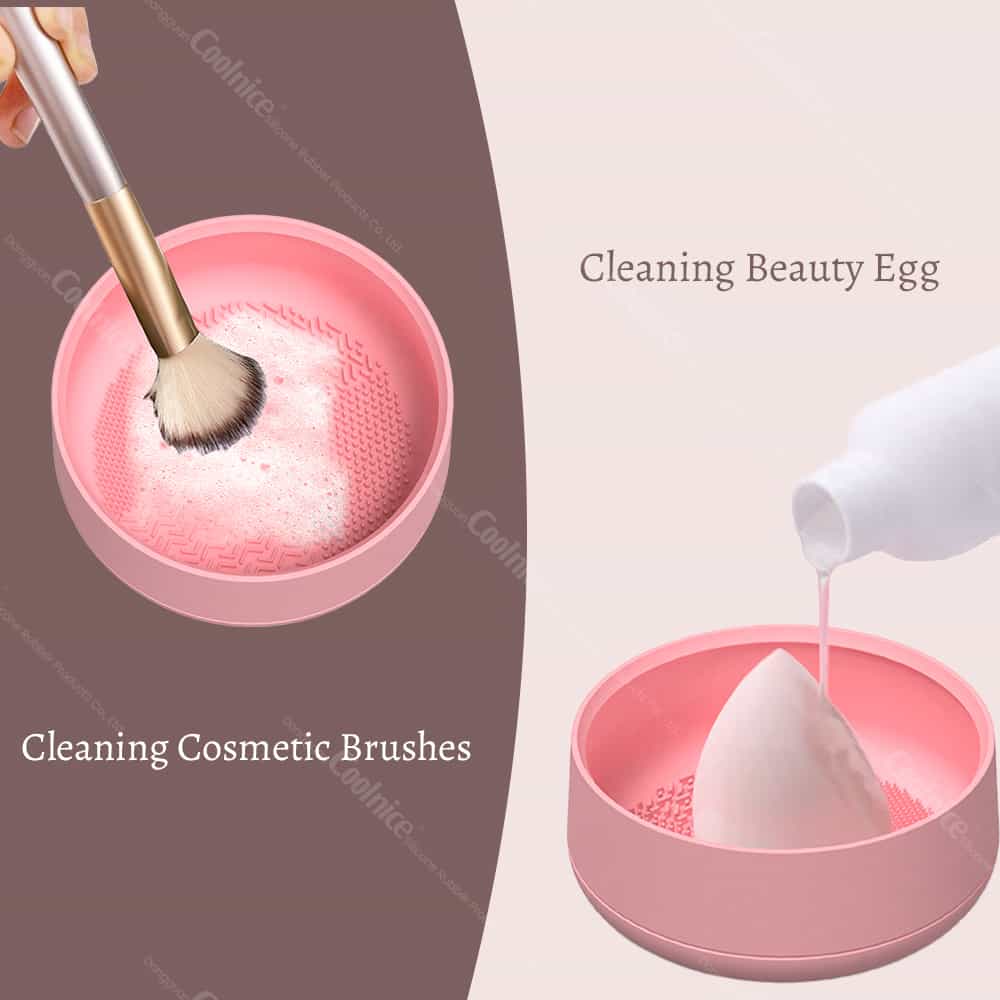 Multifunctional silicone makeup tool organizer set