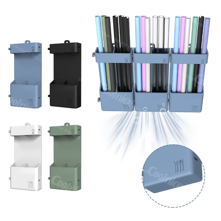 Wall Mounted Utensil Holder | BPA-Free Kitchen Organizer