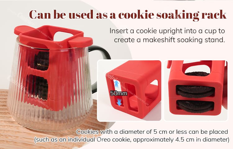 Cookie soaking rack design for Oreo and small biscuits.