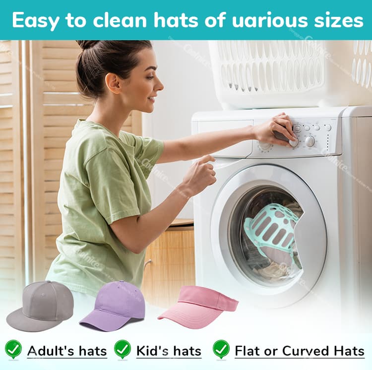 Hat washer cage for cleaning adult and kids hats