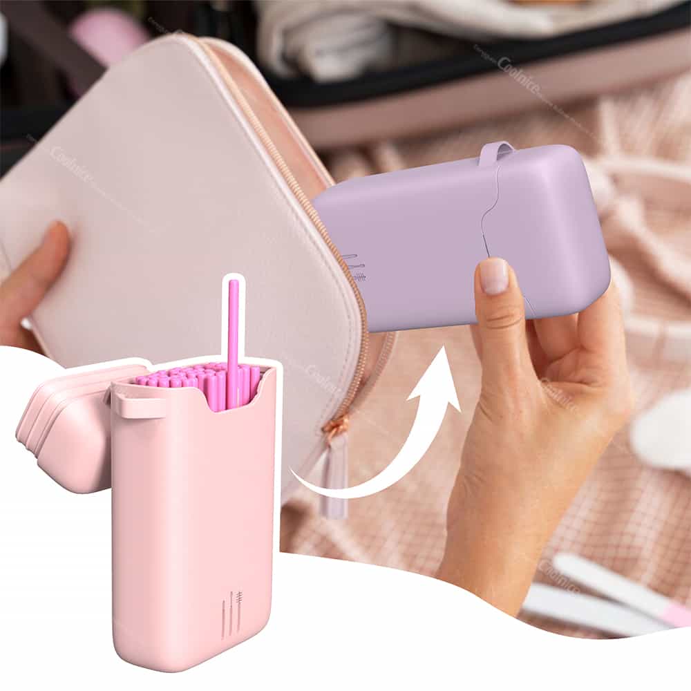 Portable silicone makeup brush case for travel