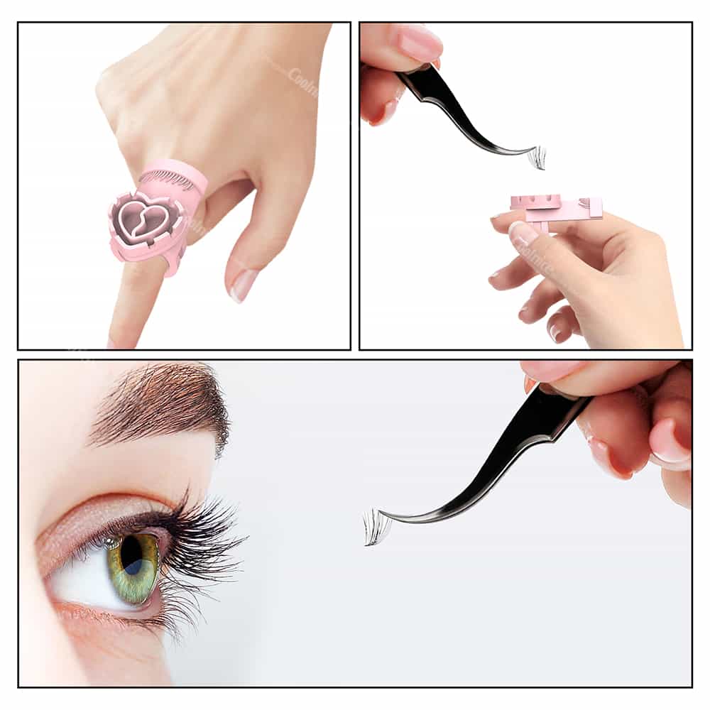 Silicone glue ring for eyelash extension application