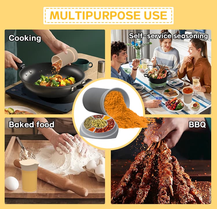 Multipurpose silicone measuring cup for cooking baking BBQ seasoning