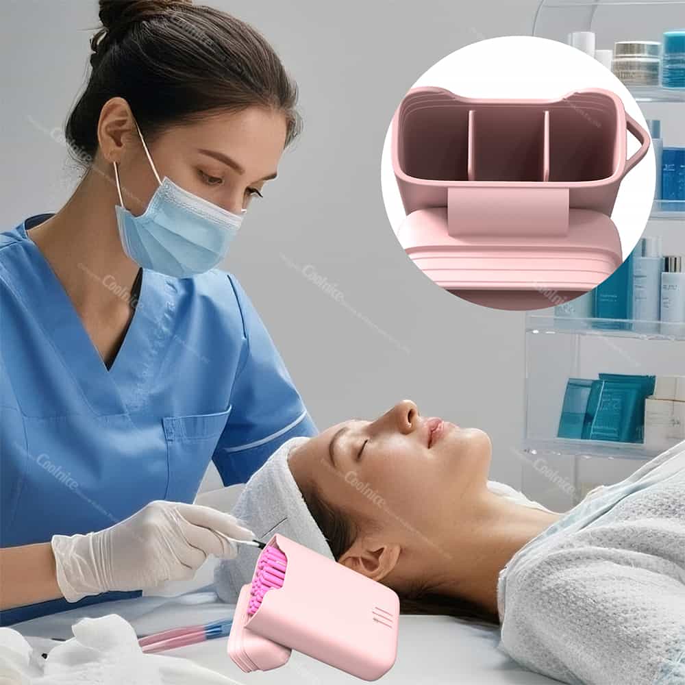 Professional silicone makeup brush holder for salon use
