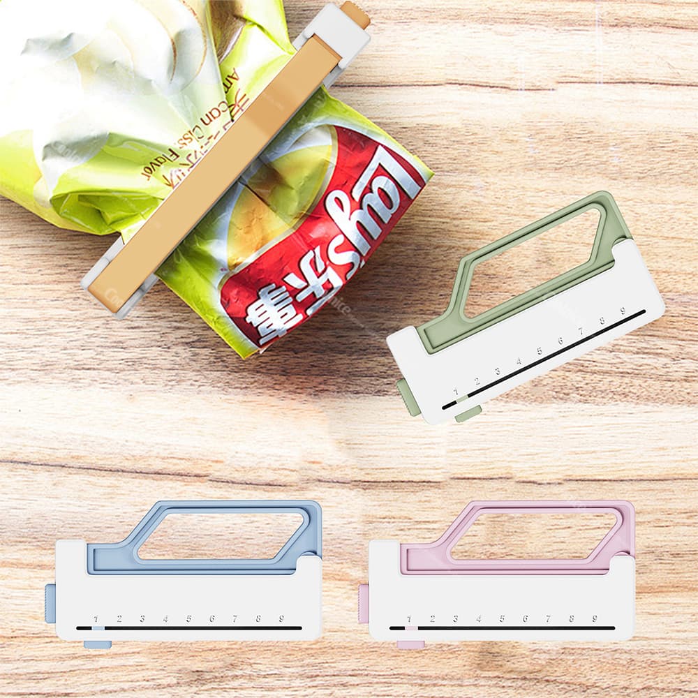 Multi-color food bag sealing clips with measuring scale