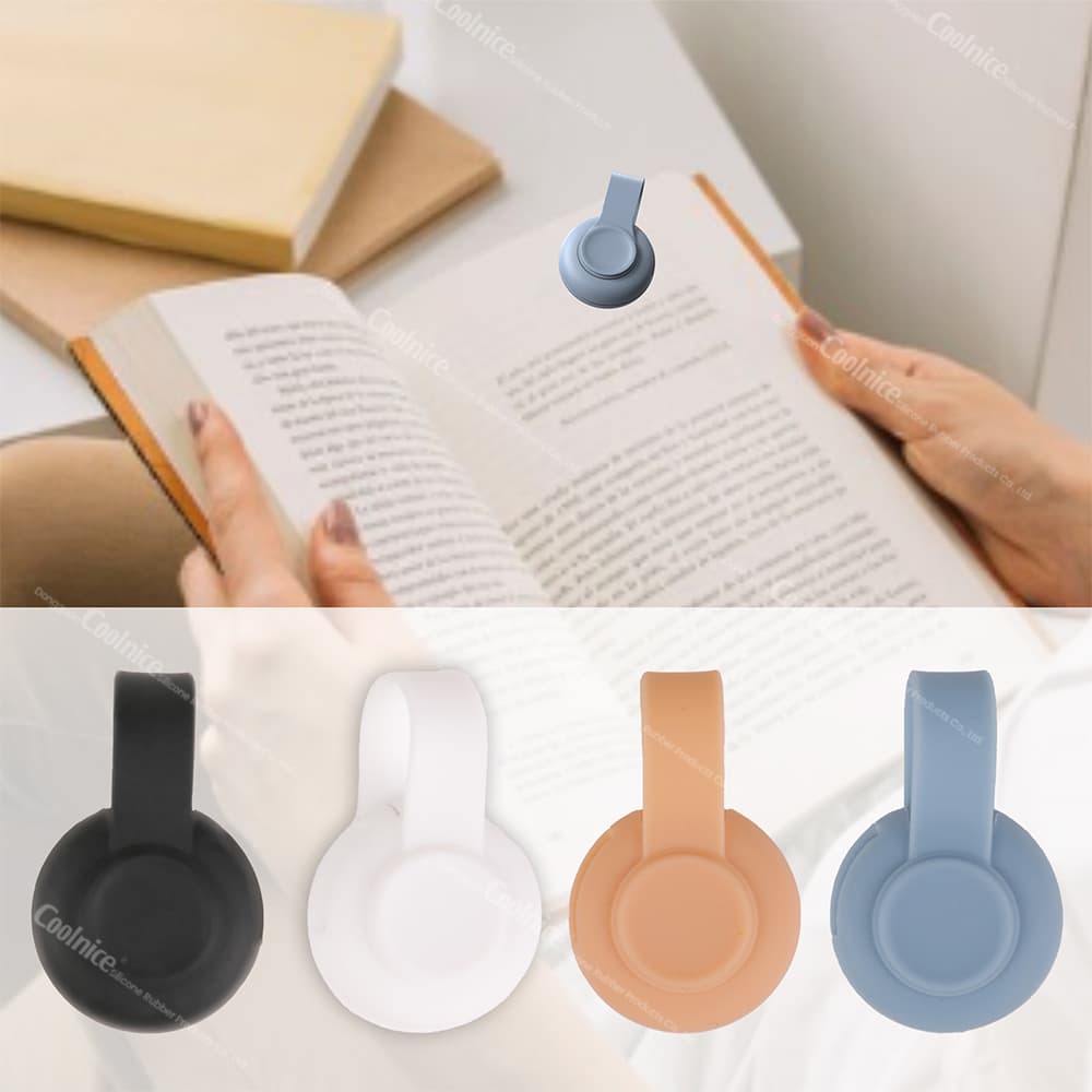 Silicone magnetic bookmark in assorted colors for readers