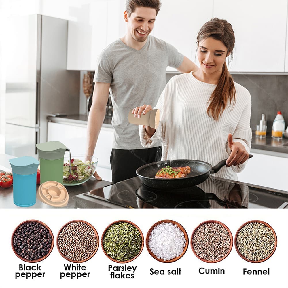 Silicone measuring cup for spices, salt, pepper, and herbs