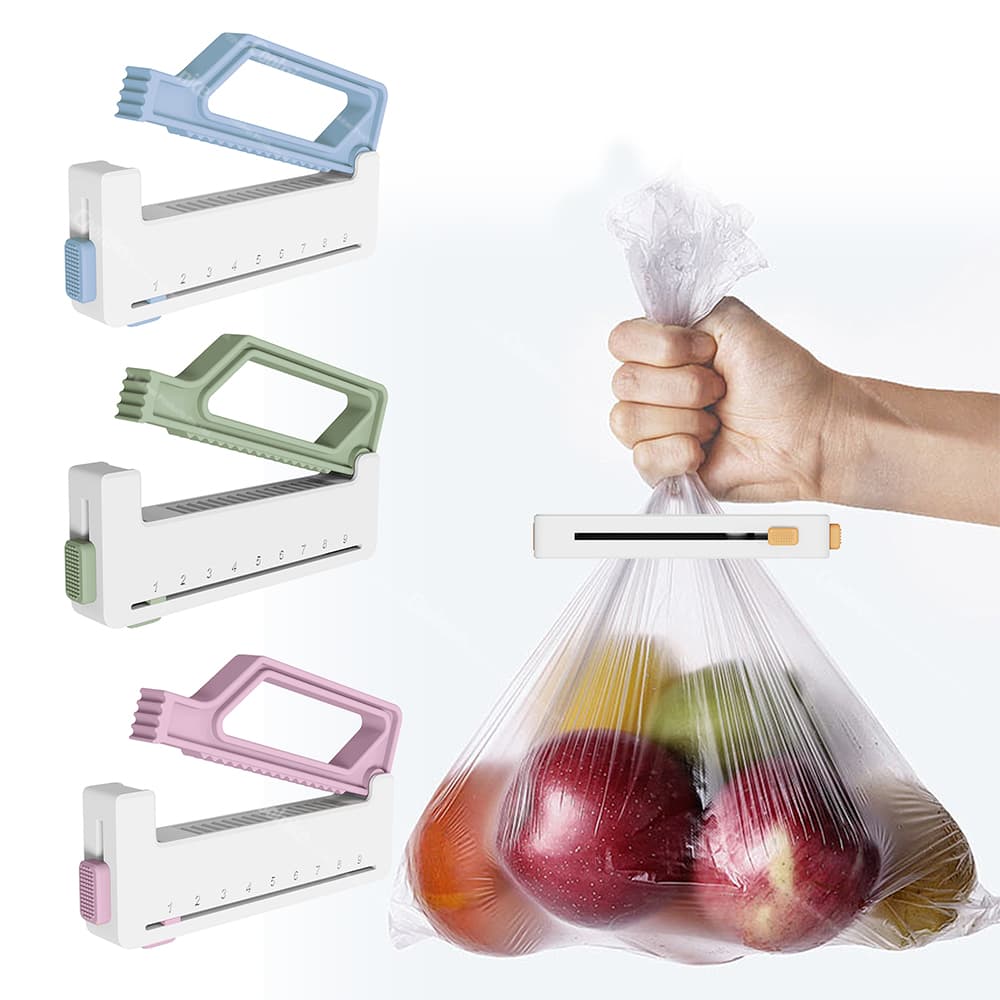 Food bag sealing clips with ergonomic handle in multiple colors