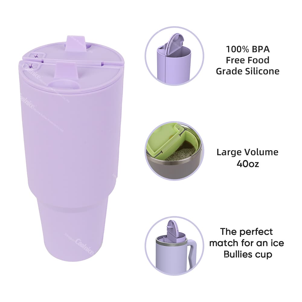 Large capacity silicone divider cup insert for 40oz Stanley tumbler