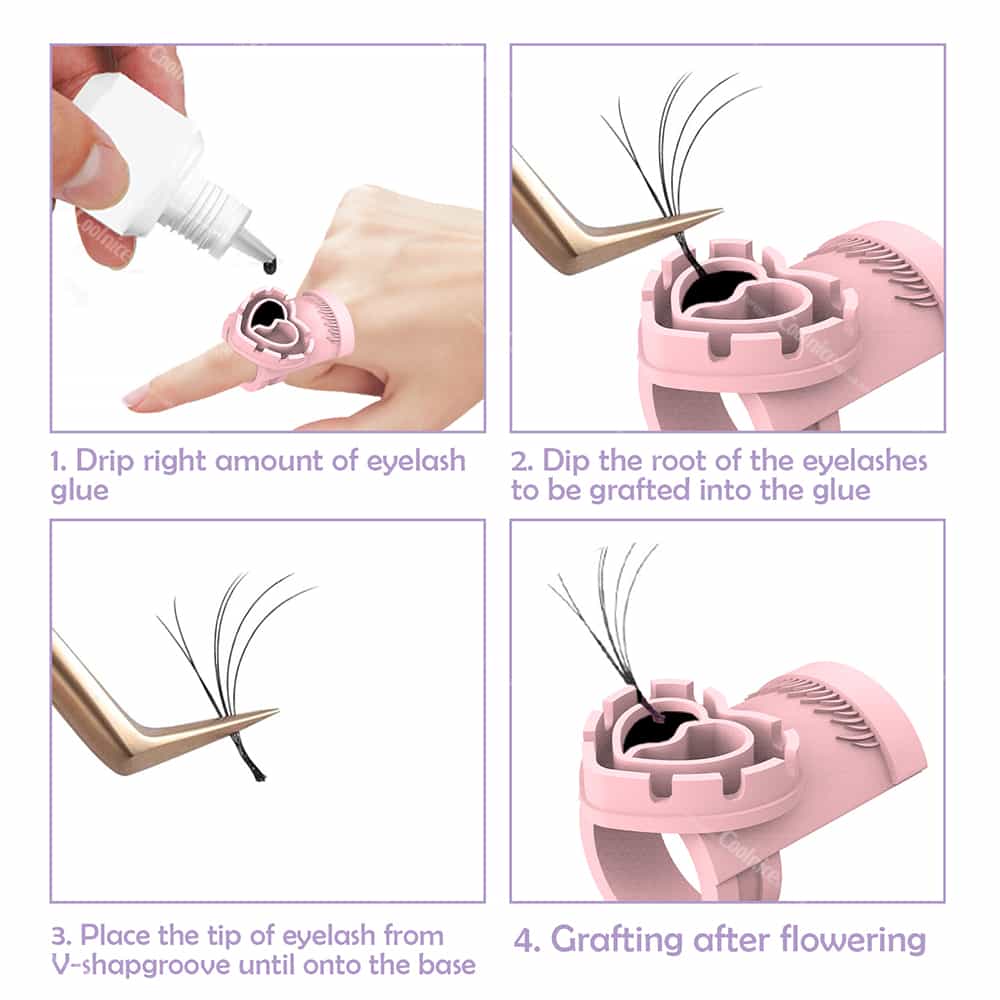 Special design silicone glue holder ring for eyelash extensions