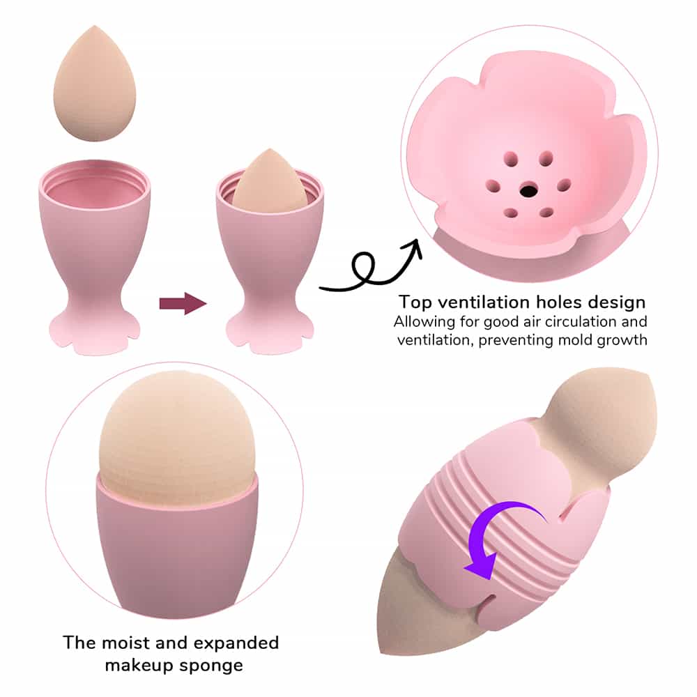 Keeps sponges fresh and breathable.